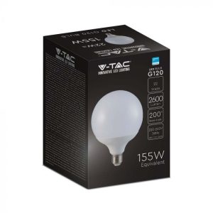 LED крушка 22W E27 G120 6500K 120LM/W Samsung чип VT-242 V-TAC | AVStore