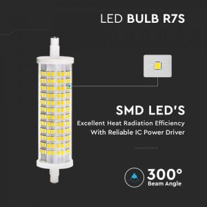 LED крушка 16W R7S 6400K керамична VT-2118 V-TAC | AVStore