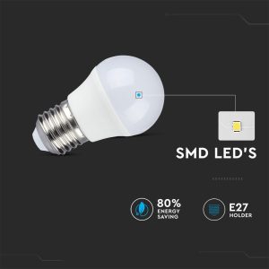 LED крушка с дистанцианно управление 3.5W E27 RGB+6400K VT-2224 V-TAC | AVStore