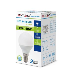 LED крушка 4W E14 2700K VT-1819 V-TAC | AVStore