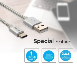 Кабел за зареждане Fast Charge и прехвърляне на данни USB Type C серия Platium V-TAC | AVStore