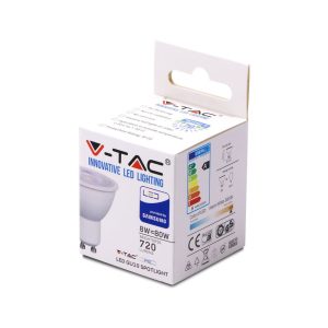 LED луничка 8W GU10 3000K Samsung чип VT-291 V-TAC | AVStore