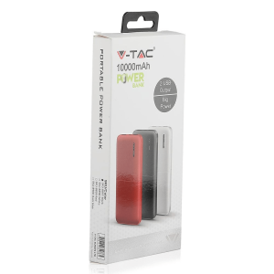 Външна батерия Power Bank, Micro USB 10000 mAh VT-3518 V-TAC червена | AVStore