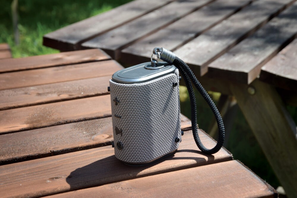 100618UK_LS1 Водоустойчива Bluetooth преносима тонколонка AV:LINK Wave с вградена батерия, сива | AVStore