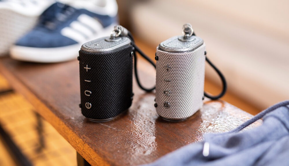 100618UK_LS4_ZOOMED Водоустойчива Bluetooth преносима тонколонка AV:LINK Wave с вградена батерия, сива | AVStore