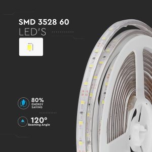 LED лента синя 3.6W/M IP65 12V VT-3528-60 V-TAC ролка 5 метра | AVStore