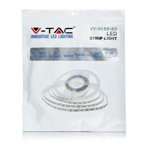LED лента 10.8W/M RGB IP20 12V VT-5050-60 V-TAC ролка 5 метра | AVStore