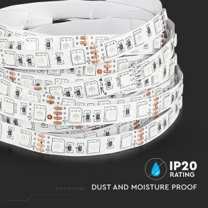 LED лента 10.8W/M RGB IP20 12V VT-5050-60 V-TAC ролка 5 метра | AVStore