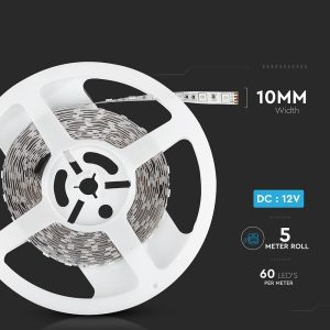 LED лента 10.8W/M RGB IP20 12V VT-5050-60 V-TAC ролка 5 метра | AVStore