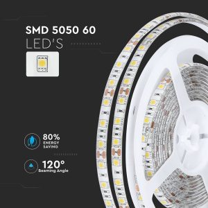 LED лента 10.8W/M RGB IP65 12V VT-5050-60 V-TAC ролка 5 метра | AVStore