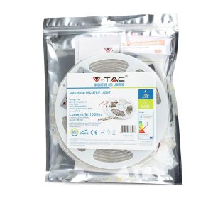 LED лента 9W/M 6400K IP65 24V VT-5050-60 V-TAC ролка 5 метра | AVStore