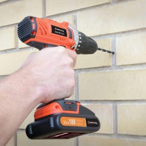 Акумулаторен ударен винтоверт бормашина 18V комплект с куфар, 12 аксесоара, батерия | AVStore