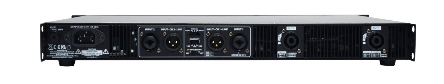 QTX H2400 172.124UK – 4 Професионален хибриден усилвател QTX H2400 | AVStore