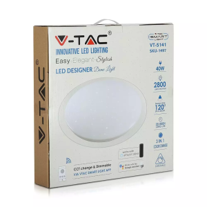 SMART LED плафон 40W Ф467 кръгъл VT-5141 V-TAC | AVStore