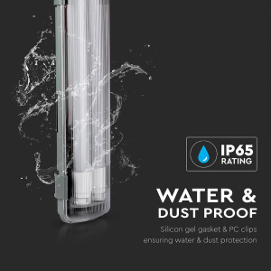 Тяло с LED пури 2X60см. 2x10W 6400K водоустойчиво VT-6029 V-TAC | AVStore