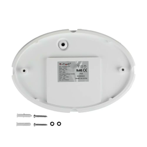 LED плафон бял 12W 3000K овален VT-8010 V-TAC | AVStore
