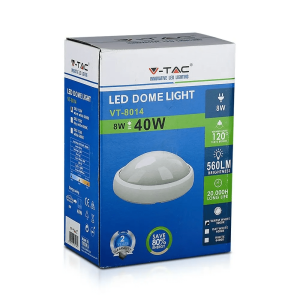 LED плафон бял 8W 3000K овален VT-8014 V-TAC | AVStore
