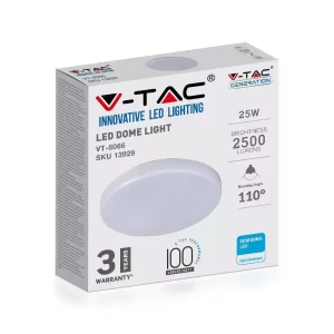 LED плафон 25W 3000K Ф300 Samsung кръгъл VT-8066 V-TAC | AVStore