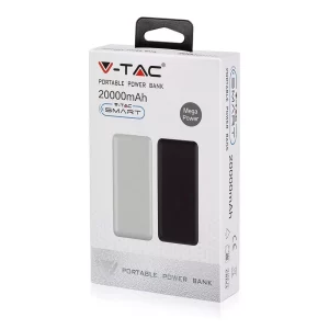 Външна батерия Power Bank, Micro USB 20000 mAh VT-3502 V-TAC бяла | AVStore
