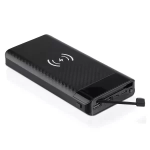Външна батерия с безжично зареждане Power Bank USB C, Micro USB 20000 mAh VT-3508 V-TAC черна | AVStore