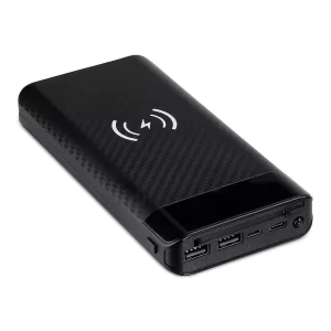 Външна батерия с безжично зареждане Power Bank USB C, Micro USB 20000 mAh VT-3508 V-TAC черна | AVStore