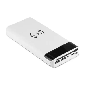 Външна батерия с безжично зареждане Power Bank USB C, Micro USB 20000 mAh VT-3508 V-TAC бяла | AVStore