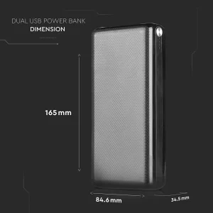 Външна батерия Power Bank USB C, Micro USB 30000 mAh VT-3502 V-TAC черна | AVStore