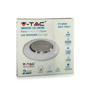 LED плафон 60W 3в1 Ф500 с дистанционно управление кръгъл VT-8504 V-TAC | AVStore