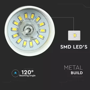 LED пендел акрил бял абажур 7W 3000K V-TAC VT-7666 | AVStore