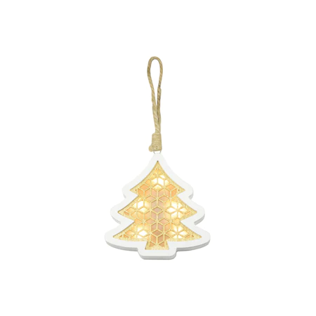 Коледна украса lyyt с форма елха Christmas Tree Decoration, с LED подсветка, на батерии | AVStore
