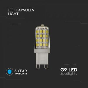 LED крушка 3W G9 3000K Samsung чип VT-204 V-TAC | AVStore