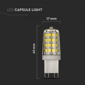 LED крушка 3W G9 6500K Samsung чип VT-204 V-TAC | AVStore