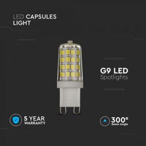LED крушка 3W G9 6500K Samsung чип VT-204 V-TAC | AVStore