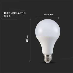 LED крушка 18W A80 3000K Samsung чип VT-298 V-TAC E27 | AVStore