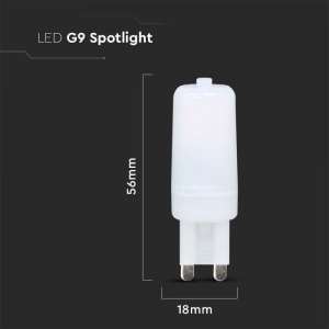 LED крушка 2.2W G9 4000K Samsung чип VT-11033 V-TAC | AVStore