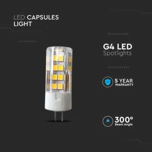 LED крушка 3.2W G4 4000K Samsung чип VT-234 V-TAC | AVStore