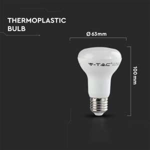 LED крушка 8.5W R63 3000K Samsung чип VT-263 V-TAC E27 | AVStore