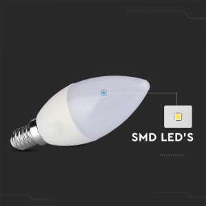 LED крушка 5.5W 3000K Samsung чип VT-293D V-TAC E14 | AVStore