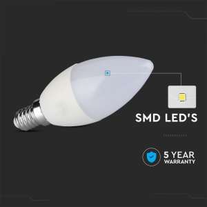 LED крушка 5.5W 4000K Samsung чип VT-293D V-TAC E14 | AVStore