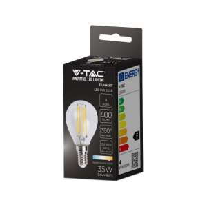 LED крушка 4W P45 3000K филамент VT-1996 V-TAC E14 | AVStore