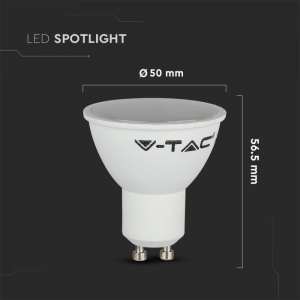 3 броя LED луничка 4.5W GU10 3000K SMD VT-2095 V-TAC | AVStore