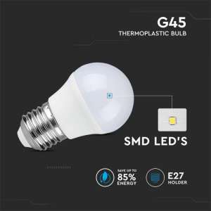 LED крушка 6.5W G45 6500K Samsung чип VT-290 V-TAC E27 | AVStore
