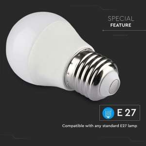 LED крушка SMART 5W G45 RGB+WW-CW Wi-Fi управление VT-5124 V-TAC E27 | AVStore