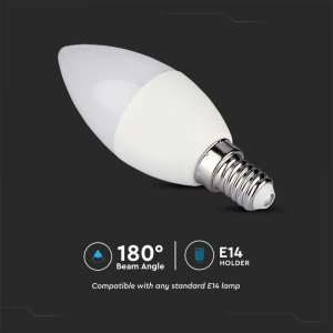 LED крушка SMART с дистанцианно управление 4.8W E14 RGB+4000K VT-2214 V-TAC | AVStore