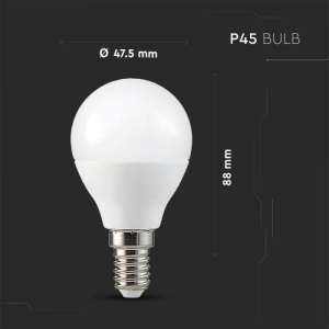 LED крушка SMART с дистанцианно управление 4.8W P45 E14 RGB+3000K VT-2234 V-TAC | AVStore