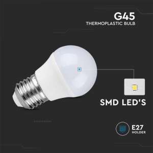 LED крушка 3.7W G45 6500K Samsung чип VT-1812 V-TAC E27 | AVStore