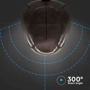 LED крушка 4W 2200K Ябълка черен филамент VT-2263 V-TAC E27 | AVStore