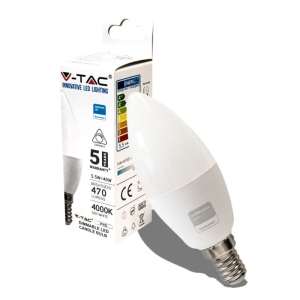 LED крушка 5.5W 4000K Samsung чип VT-293D V-TAC E14 | AVStore