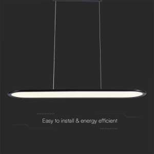LED пендел висящ 24W 3000K V-TAC VT-7821 черен | AVStore