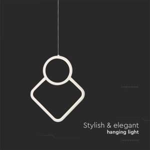 LED пендел висящ 12W 3000K V-TAC VT-7917 бял | AVStore